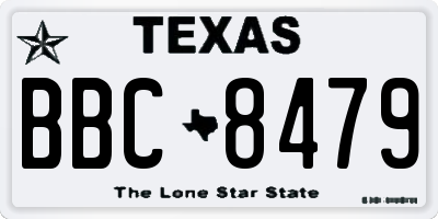 TX license plate BBC8479