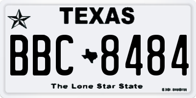 TX license plate BBC8484