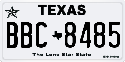TX license plate BBC8485