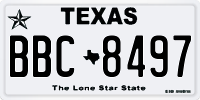 TX license plate BBC8497