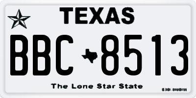 TX license plate BBC8513