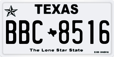 TX license plate BBC8516