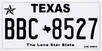 TX license plate BBC8527