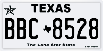 TX license plate BBC8528