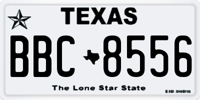 TX license plate BBC8556