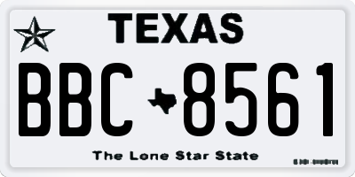 TX license plate BBC8561