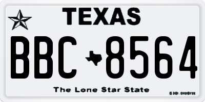 TX license plate BBC8564
