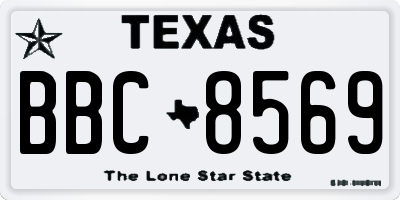 TX license plate BBC8569