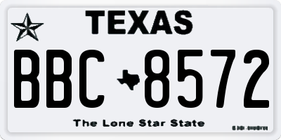 TX license plate BBC8572
