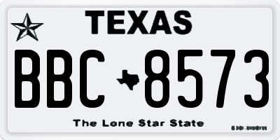 TX license plate BBC8573