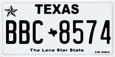 TX license plate BBC8574
