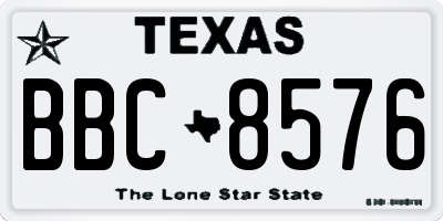 TX license plate BBC8576