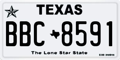 TX license plate BBC8591
