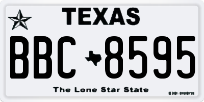 TX license plate BBC8595