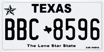 TX license plate BBC8596