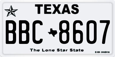 TX license plate BBC8607