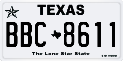 TX license plate BBC8611