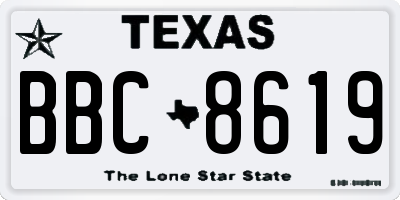 TX license plate BBC8619
