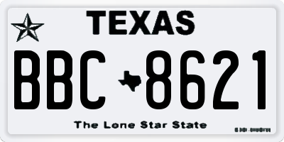 TX license plate BBC8621