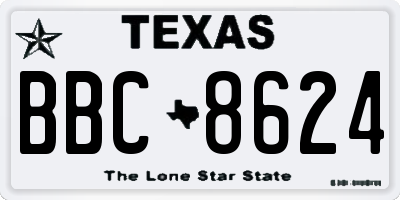 TX license plate BBC8624