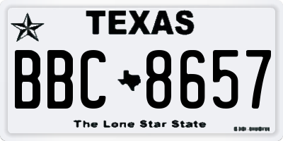 TX license plate BBC8657