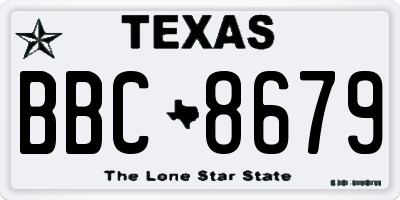 TX license plate BBC8679