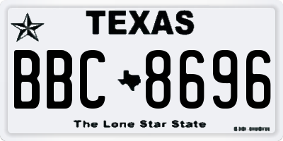 TX license plate BBC8696