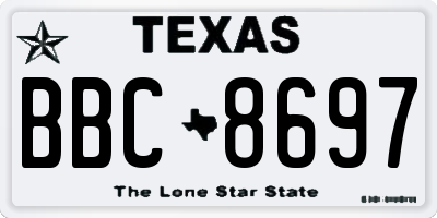 TX license plate BBC8697