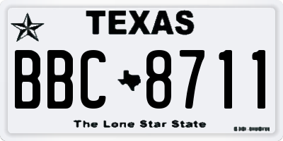 TX license plate BBC8711