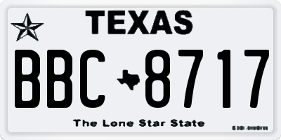 TX license plate BBC8717
