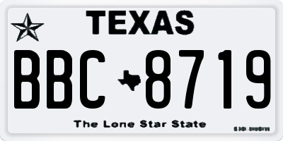 TX license plate BBC8719