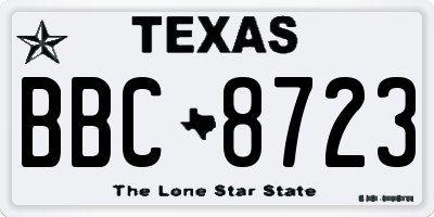 TX license plate BBC8723