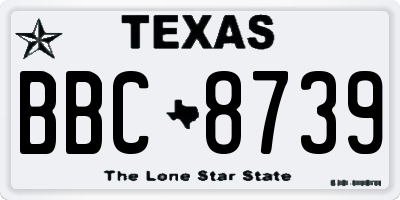 TX license plate BBC8739