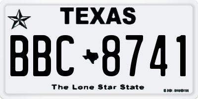 TX license plate BBC8741