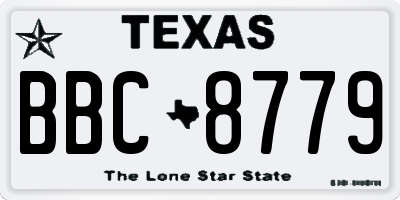 TX license plate BBC8779