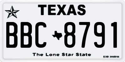 TX license plate BBC8791