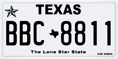 TX license plate BBC8811