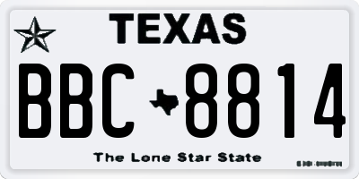 TX license plate BBC8814