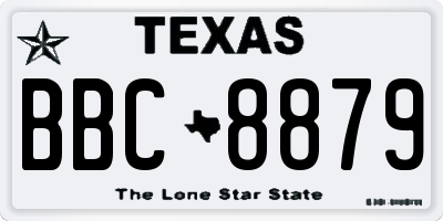 TX license plate BBC8879