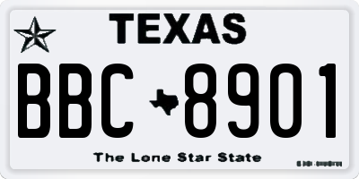 TX license plate BBC8901