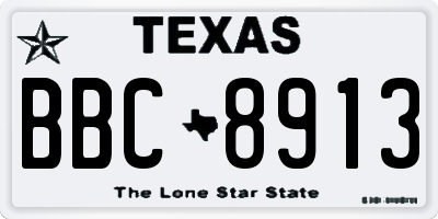TX license plate BBC8913