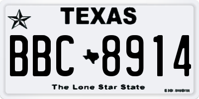 TX license plate BBC8914