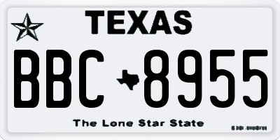 TX license plate BBC8955
