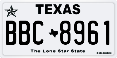 TX license plate BBC8961