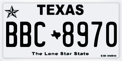 TX license plate BBC8970