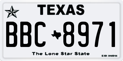TX license plate BBC8971