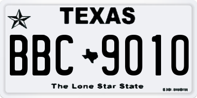 TX license plate BBC9010