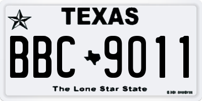 TX license plate BBC9011
