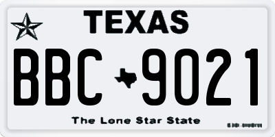 TX license plate BBC9021