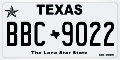 TX license plate BBC9022